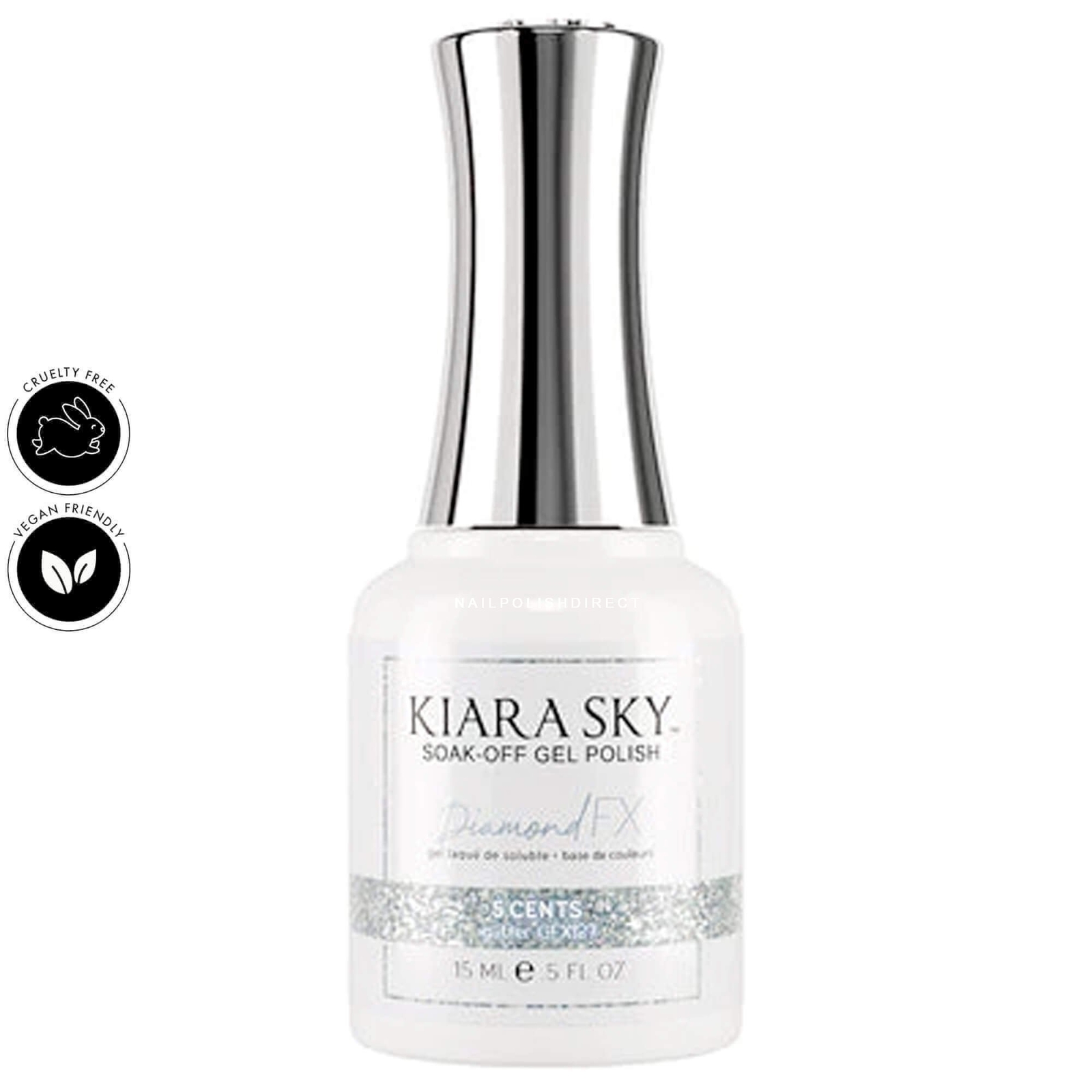 Kiara Sky Diamond Fx Reflective Glitter Gel Nail Polish - 5 Cents 15ml