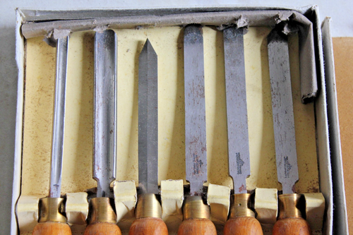 Vintage MARPLES SHAMROCK BRAND No 1001 Set Of 6 Wood Turning Chisels Look Unused - Picture 6 of 10