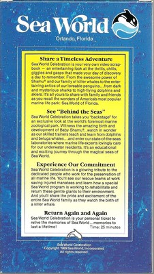 Sea World Celebration VHS 1989 Your Official Souvenir Video ...