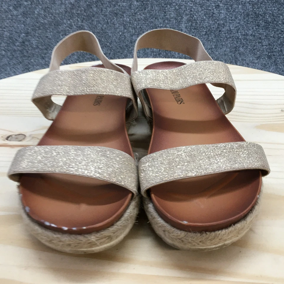 Sandalias Dream Pairs para mujer 10 alpargatas con cordones doradas imitación cuero informales Foto 4 de 4