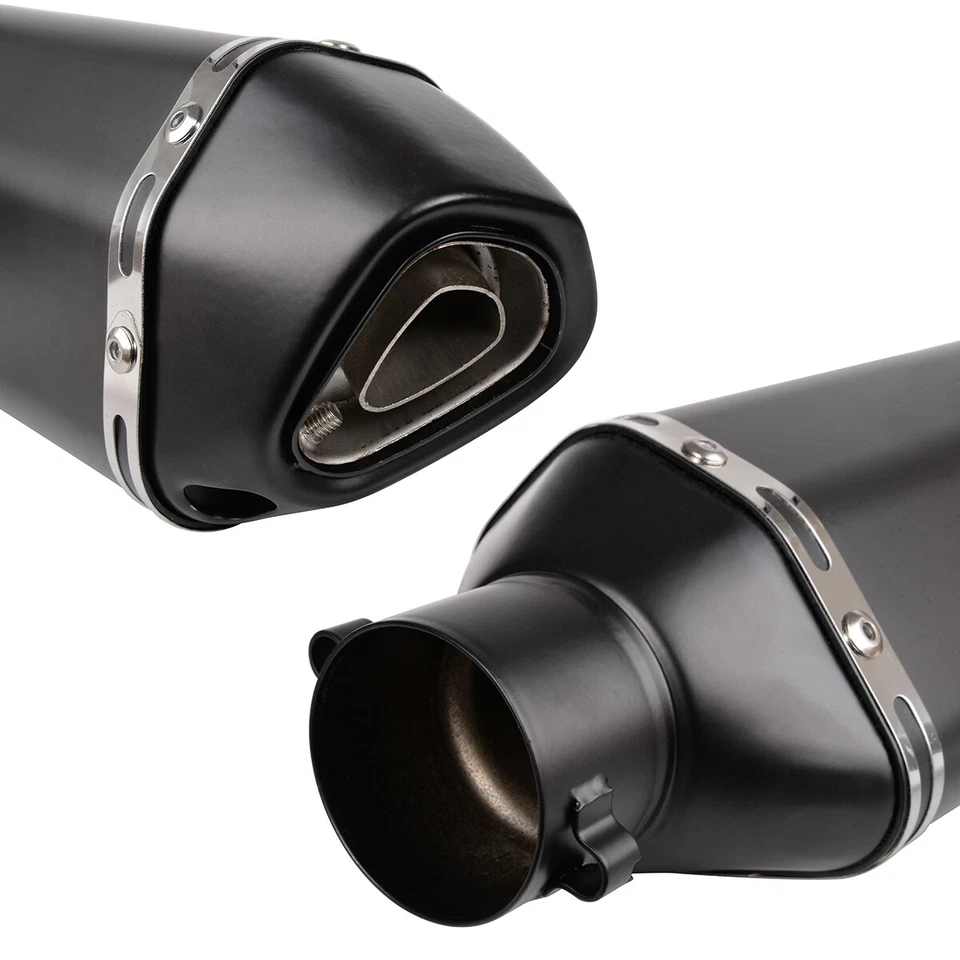 Black 38-51mm Universal Exhaust Muffler Slip On Killer Fits Most Motorcycle - Image 4 of 4