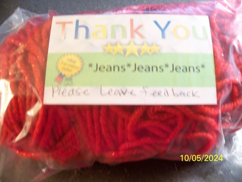 Red Heart Holiday Red Red Acrylic Yarn METALIC -Aprox 200 yards