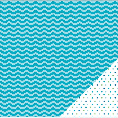 American Crafts Basics Double-Sided Cardstock 12"X12"-Aqua Wave, AMBAS12-68325 - 第 1/1 張圖片