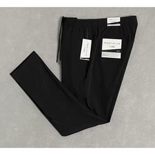 Perry Ellis Men's Medium Techworks Pant Slim Fit Stretch Drawstring Black NEW