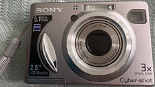 Sony Cyber-shot DSC-W5 Compact Digital Camera 5.1MP 3x Zoom 2.5in Silver