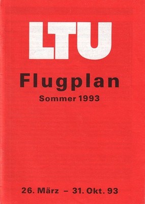 LTU International Airways timetable 1993/03/26