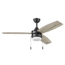 Berryhill, 48 Inch Ceiling Fan with Color Changing LED Light, Pull Chain, Dua...