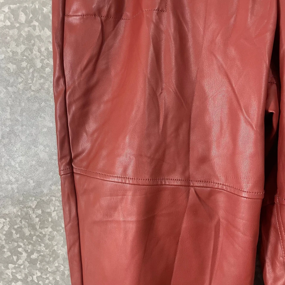 Pantalones Worthington de imitación de cuero con pierna de barril cónica - Talla 16 - Para mujer Talla grande Foto 3 de 4