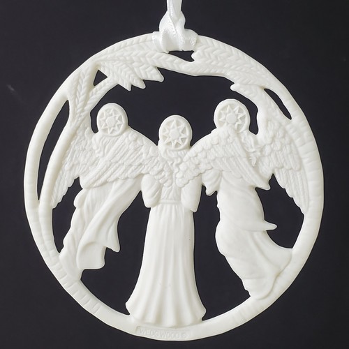 Wedgwood Heralding Angels Jasperware Ring Hanging Ornament Retired - Picture 5 of 12