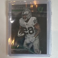 2023 Panini Black Josh Jacobs #61 Emerald /15 Las Vegas Raiders NFL Football