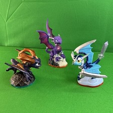 SKYLANDERS DRAGON Lot Spyro, Cynder, Whirlwind   3 Figures   Activision