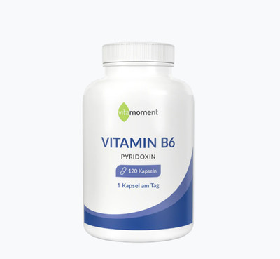 Vitamin B6 (Pyridoxin) 120 Kapseln mit bioaktiver Vitamin-B6-Form
