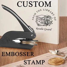 Book Embosser Custom Seal Personalized Library Stamp Book Belongs