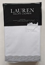 150 Ralph Lauren King Sham Spencer Cable Embroidery Stone Grey 300 TC 20 x 36