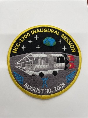 NCC-1700 Inaugural Mission AUG 7 2008 Embroidered Space Patch