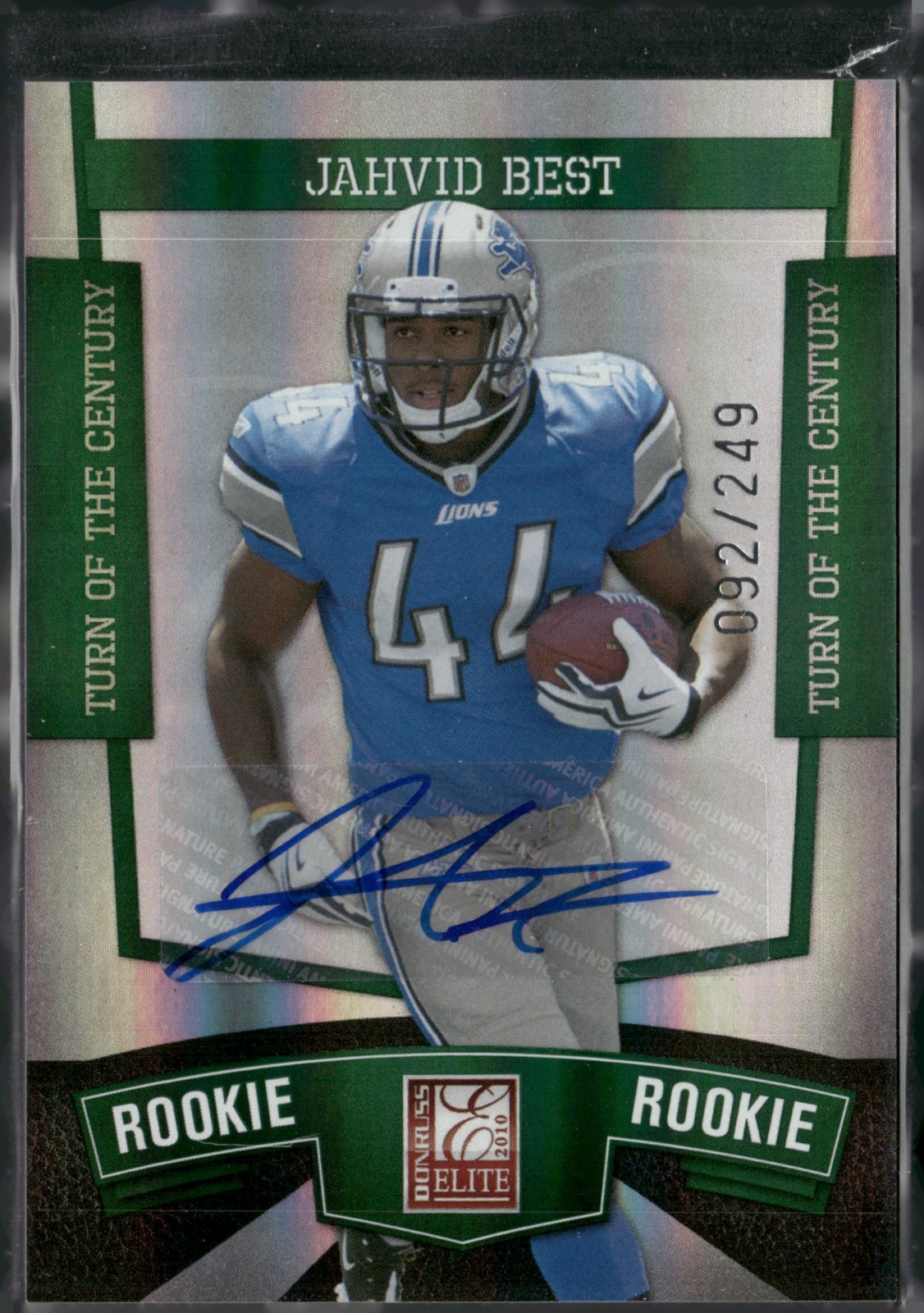 Jahvid Best Donruss Elite #110 Turn of the Century Autograph