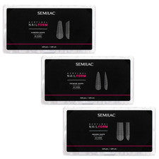 Semilac Square Acrylgel Nail Forms Reusable PP Upper Tips 12 Sizes 120pcs 