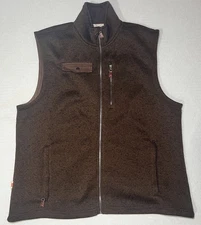 The Normal Brand Vest Mens XL Brown Fleece Full Zip Comfort Outdoors Camp