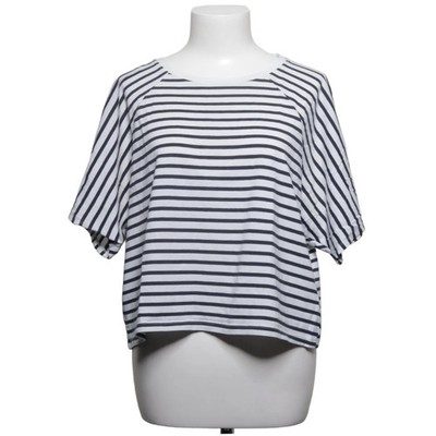 H&M, T-shirt, Größe: L, Weiß/Schwarz, Baumwolle/Polyester, Streifen, Damen #uDm