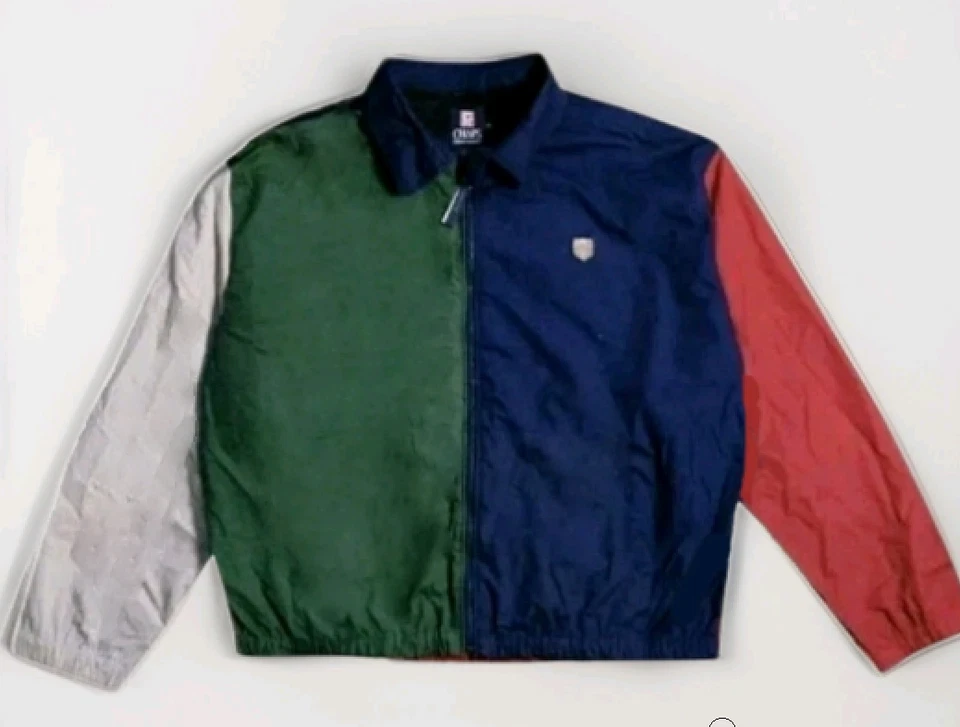 Cortavientos Ralph Lauren Vintage Chaps Para Hombre Hallazgo Raro, Cremallera Completa XL Azul, Rojo Foto 3 de 4