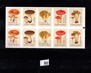 // SWEDEN BREV MNH MUSHROOMS FLORA