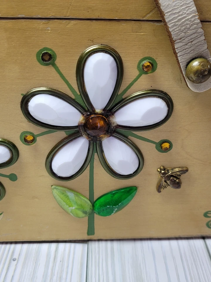 Enid Collins Original Box Bag By Collins Of Texas Yellow Les Fleurs Bee Vtg - Image 4 of 4