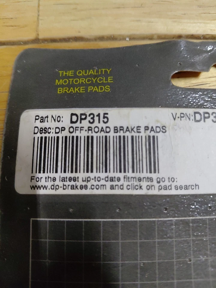 NOVAS PASTILHAS DE FREIO DP FREIOS OFF ROAD / DP315 - Imagem 2 de 3