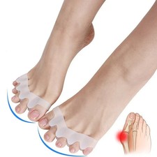 1 Pair Toe Separator Bunion Corrector Silicone Straightener Orthopedic Spacer