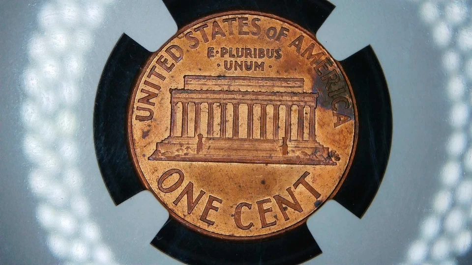 1999-P Lincoln Memorial Cent ""Wide AM"" **Graded NGC As MS 63 RB** Great Slab - Image 4 of 4