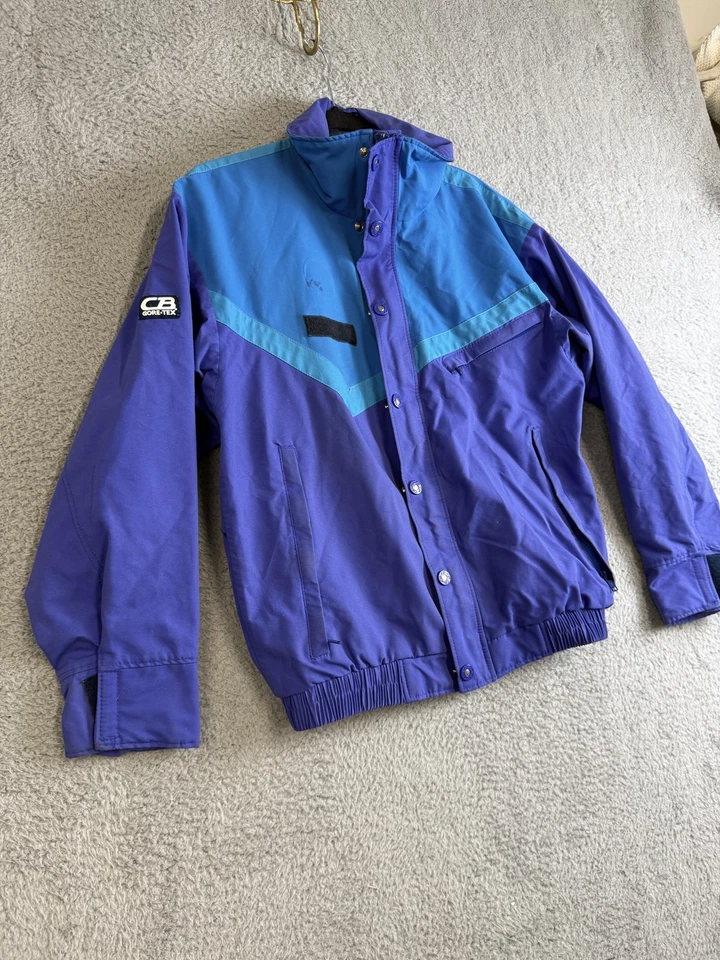 Chaqueta deportiva CB vintage para hombre mediana púrpura azul Gore-Tex hecha en EE. UU. esquí años 90 Foto 3 de 4