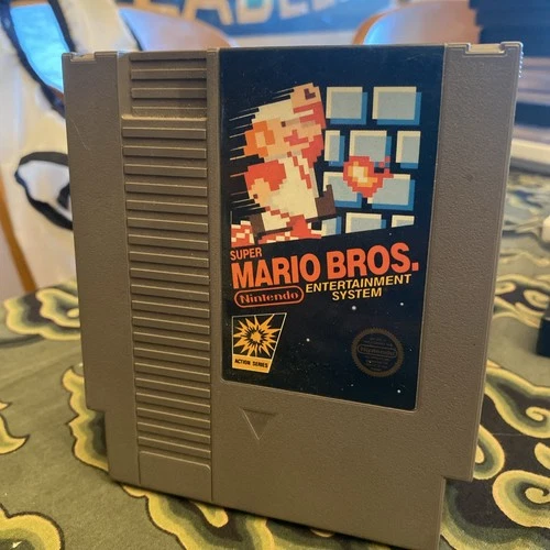 Nintendo NES 3 Screw Game Cartridge & Sleeve Super Mario Bros.