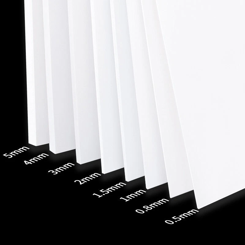 ABS Kunststoffplatte -Weiße -Stärken 0,5mm 1, 1,5,2 ,3 ,4, 5mm Kunststoffplatte - Bild 2 von 4