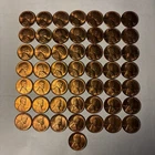 New Listing1947-p Wheat Cents Lot Of 50 Coins Nice Red/brown ConditionSee Pictures#2