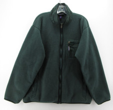 VINTAGE Patagonia Jacket Men XL Green Forest Synchilla Retro Fleece Pile 90s USA