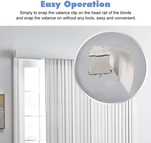 12PCS Clear Valance Clips 3.5" Hidden Retainer Holders for Vertical Blinds - Picture 6 of 6