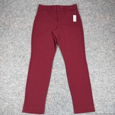 Old Navy High Rise Pixie Ankle Skinny Pant 27" Red Wine Womens 6