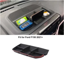 Car Interior Front Dash Storage Box Tray Trim Organizer For 2021-2023 Ford F150