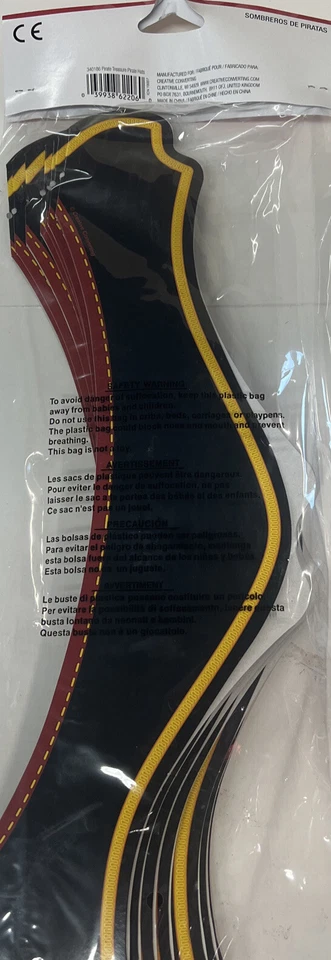 Sombreros de papel del tesoro pirata 8 unidades Foto 2 de 2