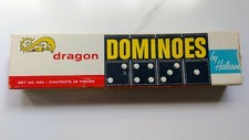 Dragon Double Six Dominoes by Halsam set No 622 28 pieces complete Vintage B
