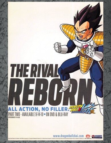 Dragon Ball Z Zkai DVD Veröffentlichung verfügbar 9 14 10 Druckanzeige Vintage Art CA 2010