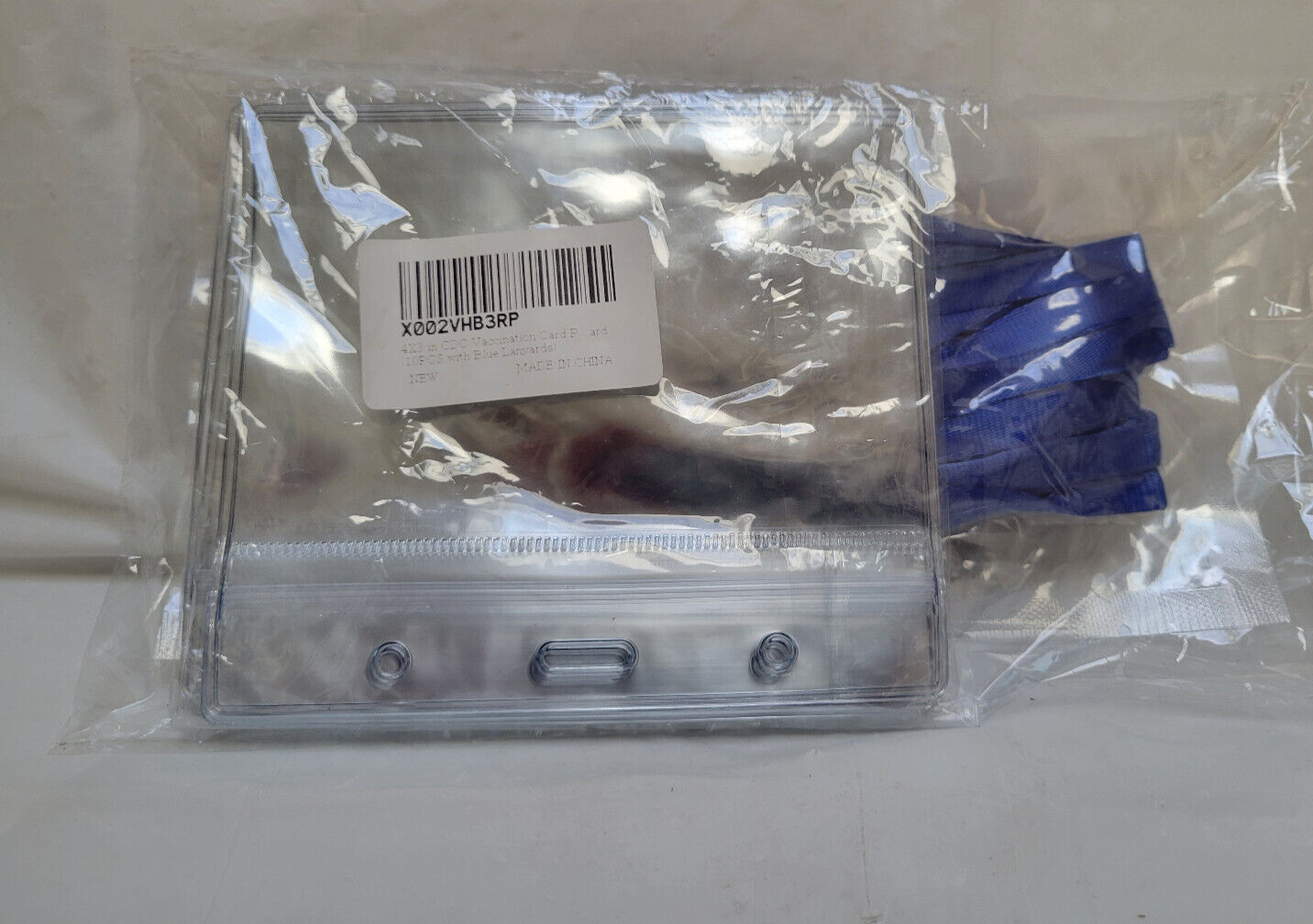 Vaccine Card Holder/Protector Waterproof - 4X3 Clear with Lanyard - 10 Pack image 8