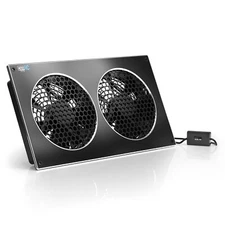 AITECAC S12, Cooling Fan System 12" Thermostat Control, Home Theater AV Cabinets