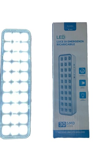 LAMPADA DI EMERGENZA TORCIA 30 LED RICARICABILE PORTATILE PESCA CAMPEGGIO Usb - Foto 2 di 4