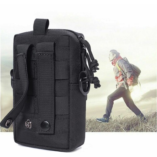 Tactical Molle Waist Pouch Belt Waist Compact EDC Tool Bag with Shoulder Strap - Picture 2 of 10
