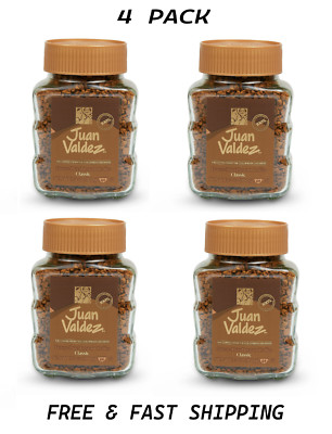 Juan Valdez Instant Coffee, Classic Freeze Dried, 3.52 Oz (PACK OF 4)