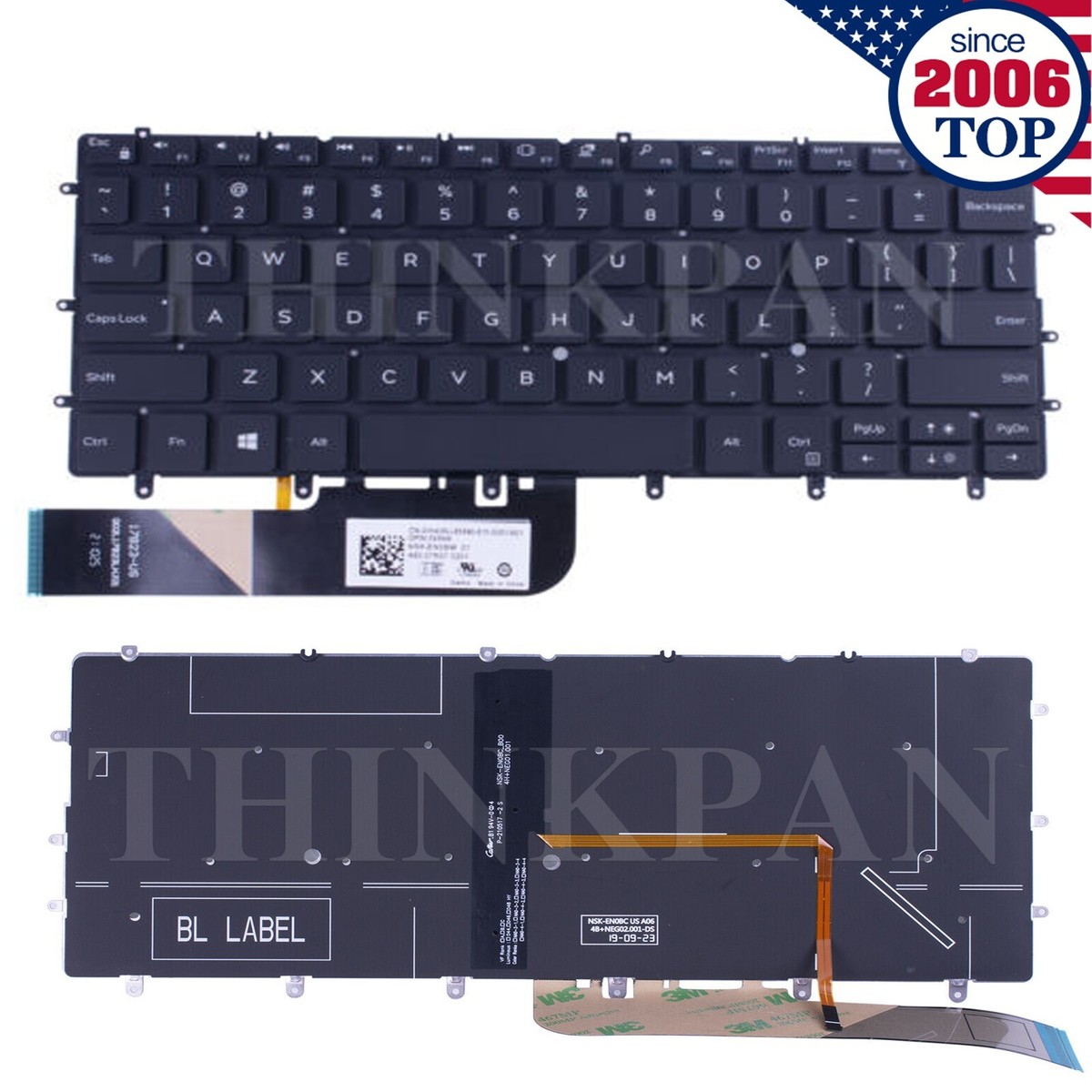 New US Keyboard for Dell XPS 13 9370 13 9380 13 7390 US with