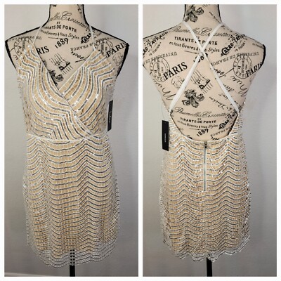 lulus lele white and silver sequin mini dress LuLu's Lele White and Silver Sequin Mini