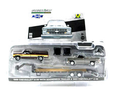 Greenlight Brown/Tan '86 Chevy K-30 Pickup w/Gooseneck & Chevy C-10 Project 1:64