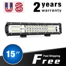 Nilight 15" Inch 216W Flood Spot LED Light Bar for Jeep Trucks Off-Road Boat 4WD