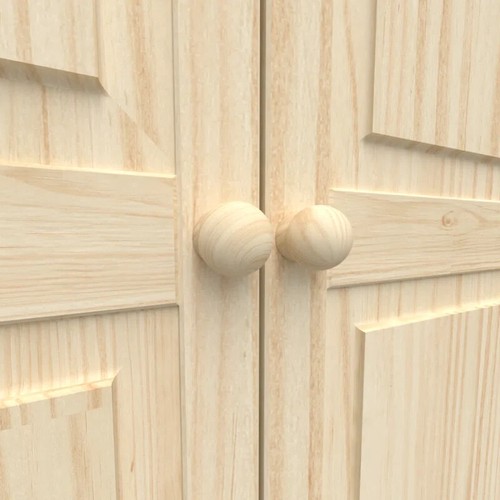 Cabinet Pantry 2 Doors Solid Wood Unfinished - by From the Tree Furniture - Picture 4 of 11